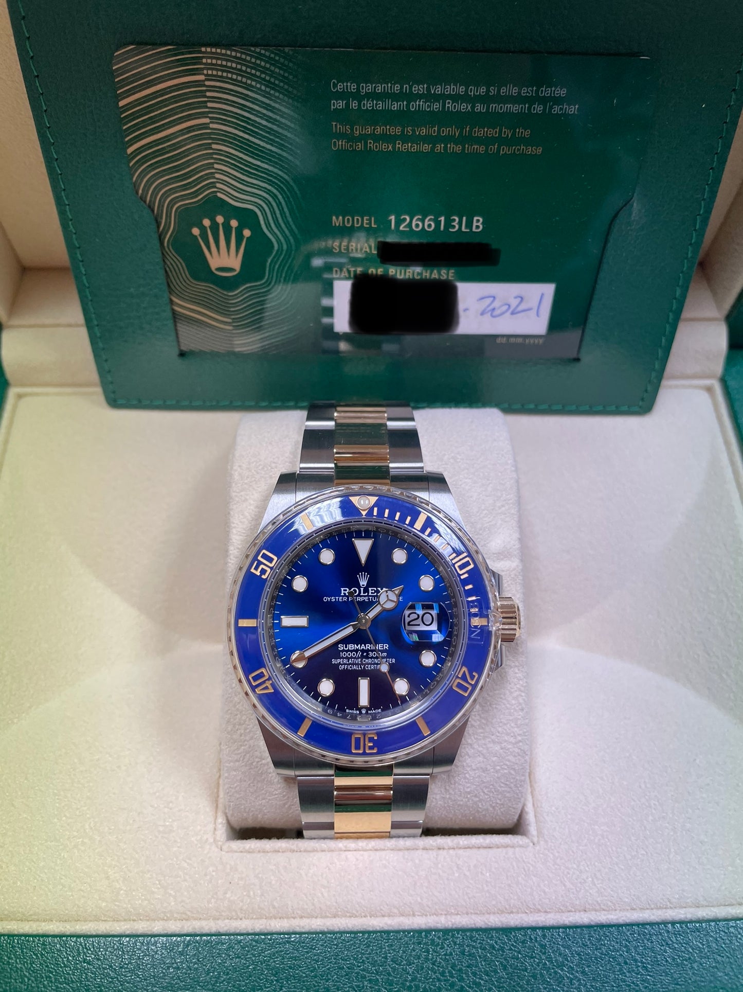 ROLEX SUBMARINER BLUE STEEL & GOLD